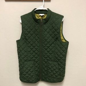 j.jill Quilted Vest in Green